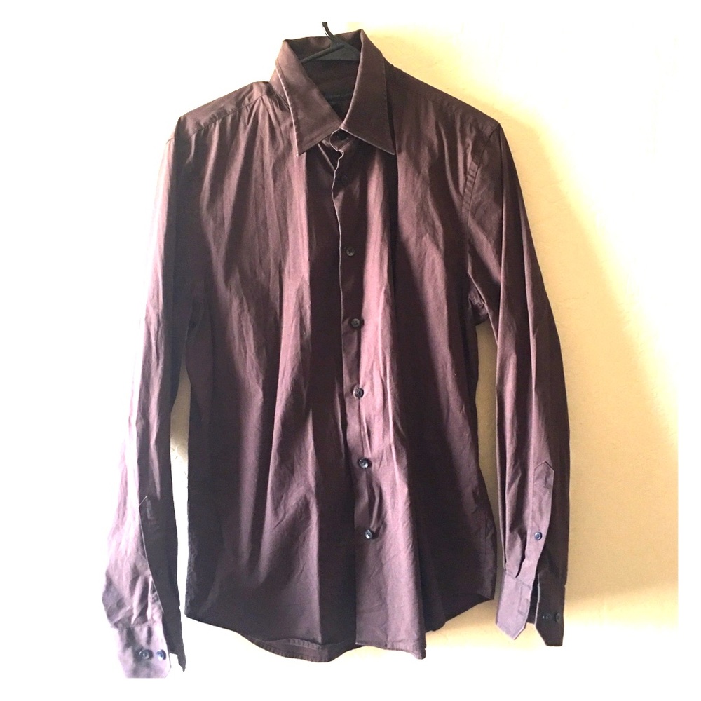 Brown Long Sleeved Button Up